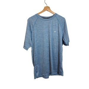 Spyder Rash Gaurd T Shirt Mens L Blue Short Sleeve Swim UPF 30+